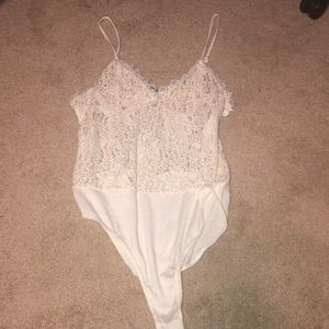 White Lace Bodysuit from Forever 21